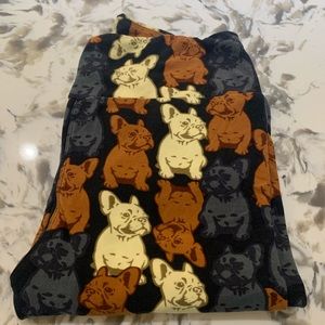 NWOT lularoe one size French bulldog leggings